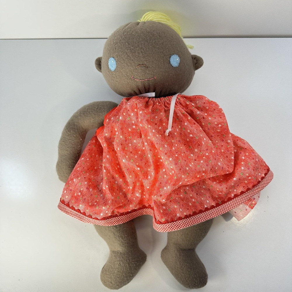 Homemade Doll Baby Soft Body Snap on Diaper African American Girl Homely 16"